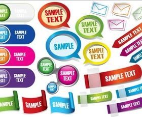 Colorful Web Labels vector