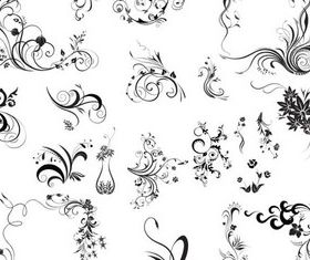 Swirl Floral Design vectors