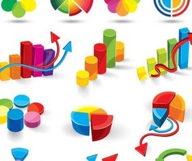 3D Colorful Objects Vector graphics