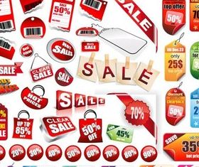 Sale Labels Vector
