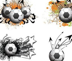 Football Grunge Elements Vector material