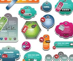 Web Labels vectors material