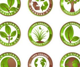 Ecology Labels Vector