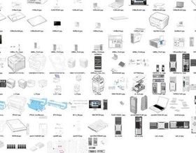 Computer product line shiny vector