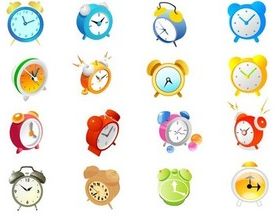 Small alarm clock vectors