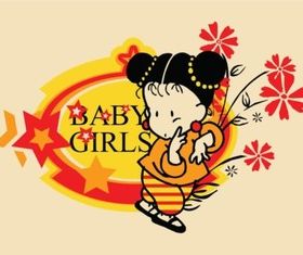 Baby Girl Vector vector graphic