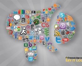 Social Communication vectors graphic