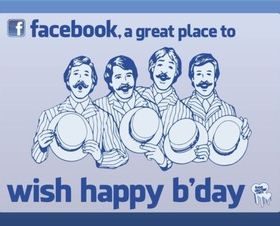 Facebook Birthday set vector