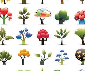 Creative Color Trees vector