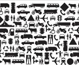 Icons for maps free design vector