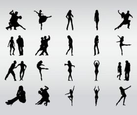 Dancers Silhouettes vector