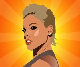 Pink Portrait vector