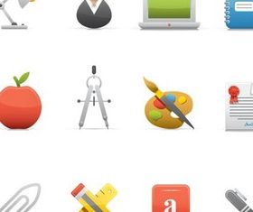 Cute Education Icons Vector