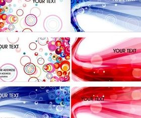 Abstract Color Cards Design Vector creative