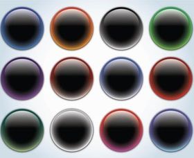 Glass Buttons design vectors