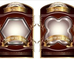 Color Luxury Stickers vectors material