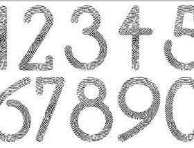 Prints digits graphic vector design