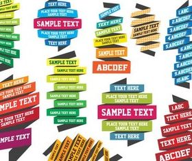 Ribbon Text Are vector graphic