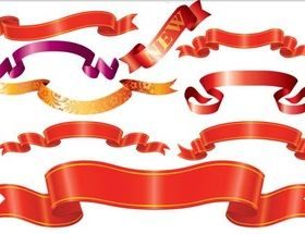 Color Ribbons free creative vector