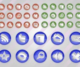 Web Vectors Button Pack vector material