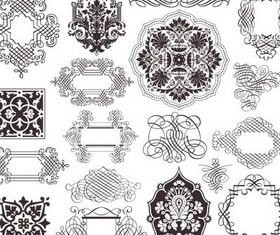 Stylish Ornament Elements design vectors