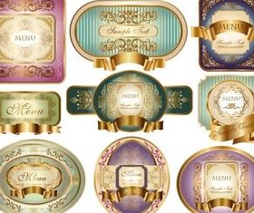 Luxury Menu Labels vector