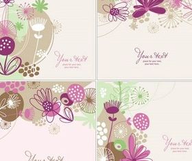 Tender Floral Backgrounds vectors material