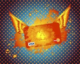 Mastercard VisCredit Card vector graphics