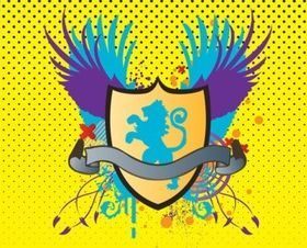 Heraldic Lion Shield set vector