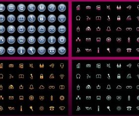 Free Icons Packs set vector