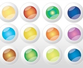 Colorful Web Buttons Vectors