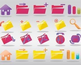 Computer Folder Icons vector design