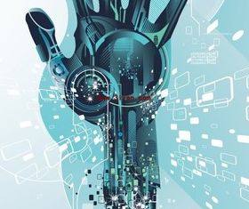 Hand drawing technology vectors