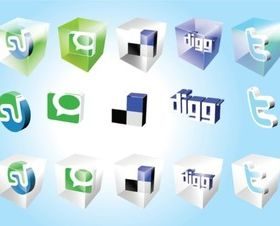 Social Bookmark Icons vector