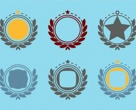 Retro Emblem Badge Decorations vector