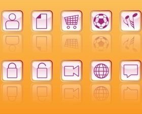 Glossy Web Buttons vectors material