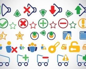 Clip Art Icons shiny vector