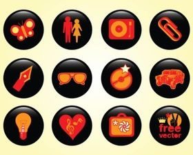 Design Buttons set vector