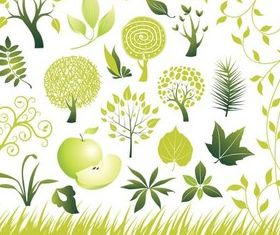 Different Nature Elements Vector vector