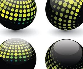Abstract Black Balls design vector