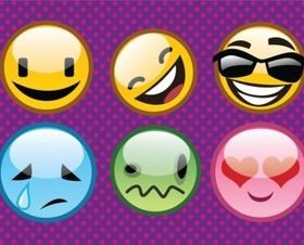 Cool Emoticons vector