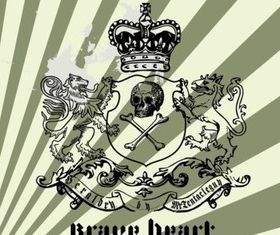 Grunge Heraldry vector material