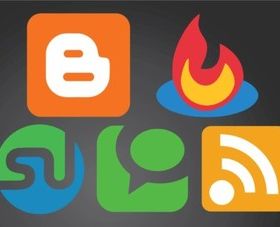 Social Network Logos shiny vector