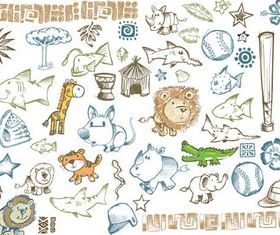 Drawing Style Elements design vectors