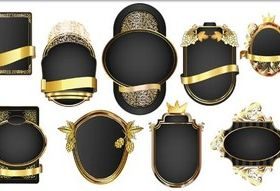 Different Black Labels Vector