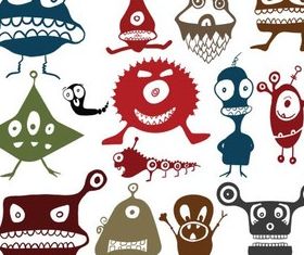 Creative Cute Monsters vector