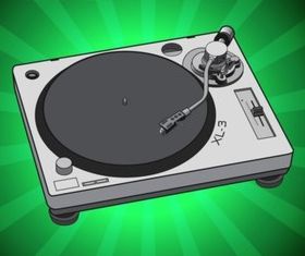 Simple Turntable vector