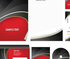 Black Red Business Objects vector