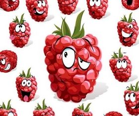 Cartoon fruit set 2 vector