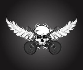 Motor Skull shiny vector